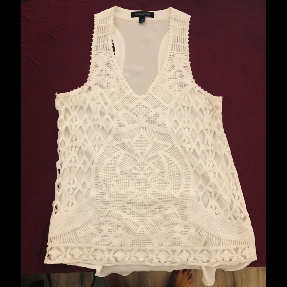 Banana Republic White Tank